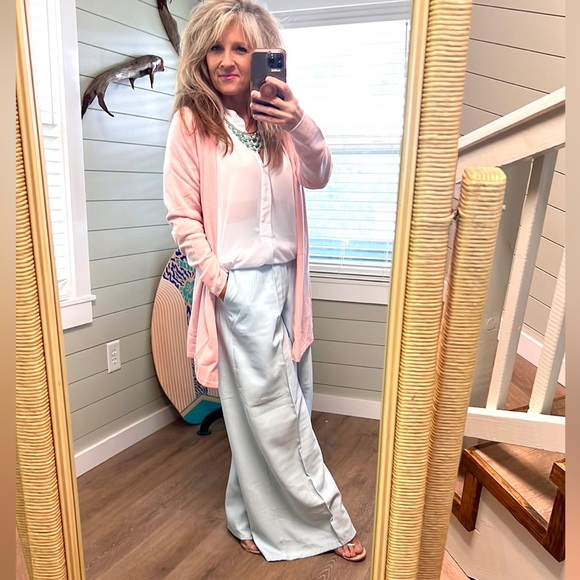 🩵Bershka,Fine Spanish Clothier, Sky Blue Palazzo Pants, Excellent Condition, XL - Picture 5 of 16